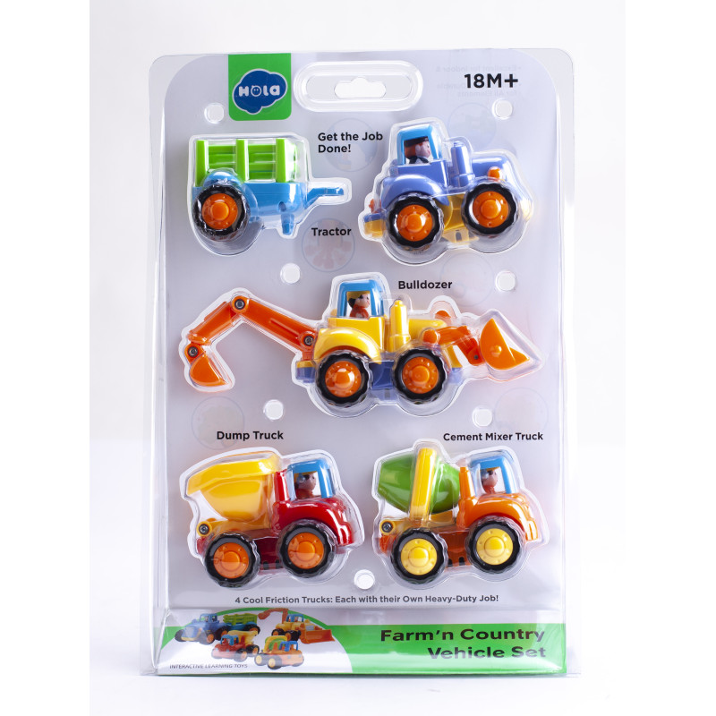 Farm & Country Vehicle Set, 4 Assorted Models, Pack x 4 pcs.