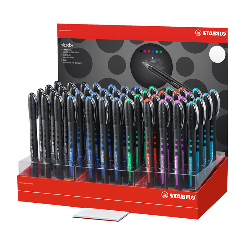 Bl@ck Rollerball, Fine Tip 0.4 mm, Display x 48 Units, Assorted Colors