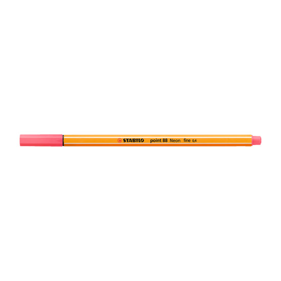 Fineliner, Point 88, Fine Tip 0.4 mm, Neon Red, Unit