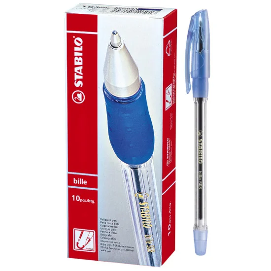 Ballpoint Pen, Bille 508, Fine Tip 0.4 mm, Blue, Box x 10 pcs.