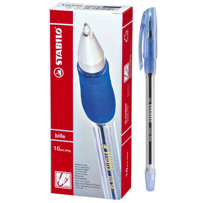 Ballpoint Pen, Bille 508, Medium Tip 0.45 mm, Blue, Box x 10 pcs.