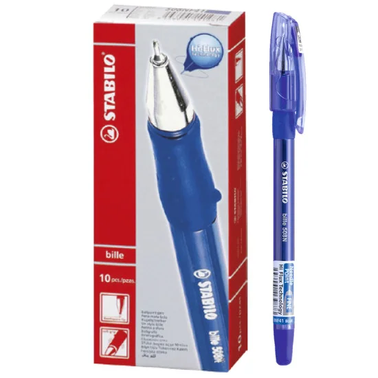 Ballpoint Pen, Bille Hi-Flux 508NF, Needle Tip 0.38 mm, Blue, Box x 10 pcs.