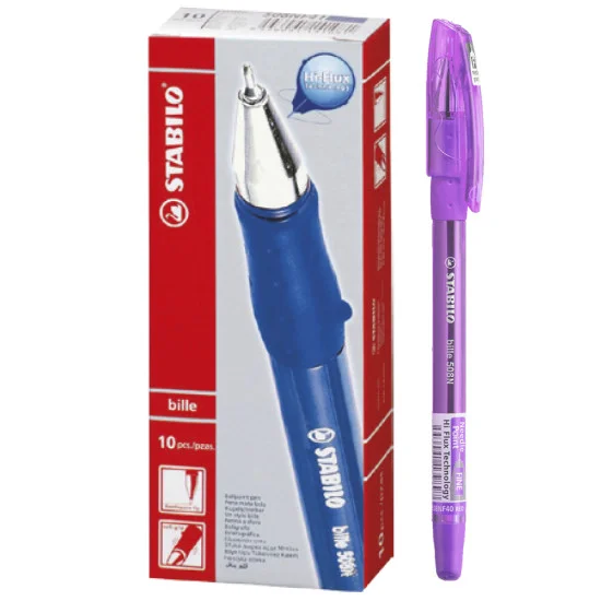 Ballpoint Pen, Bille Hi-Flux 508NF, Needle Tip 0.38 mm, Purple, Box x 10 pcs.