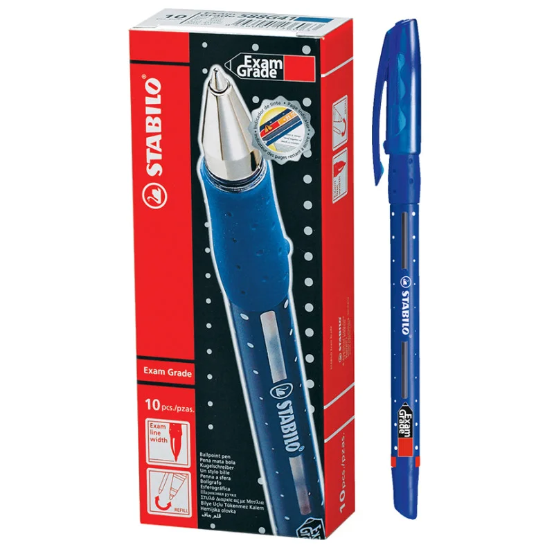 Ballpoint Pen, Exam Grade 588, Medium Tip 0.4 mm, Blue, Box x 10 pcs.