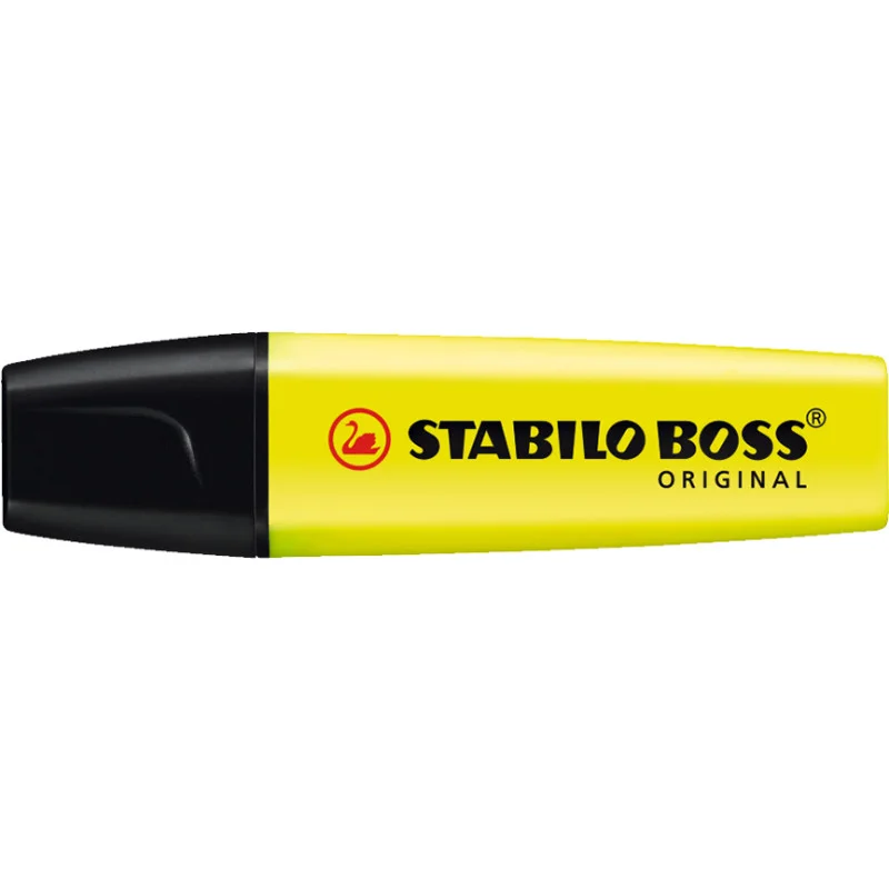 Highlighter, Boss, Chisel Tip 2.0-5.0 mm, Fluo Colors, Yellow, Unit