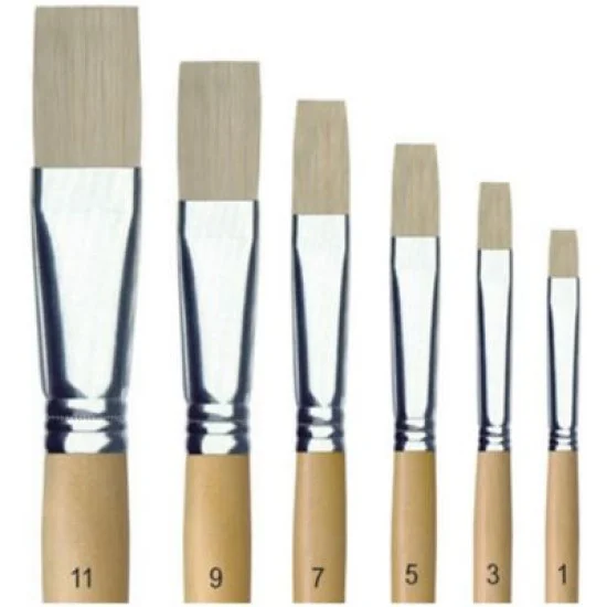 Paintbrush, Bristle Hair Flat Shape, Nro. 5, Box x 12 Units.