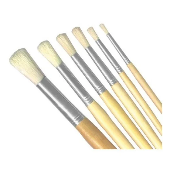 Paintbrush, Bristle Hair Round Shape, Nro. 8, Box x 12 Units.