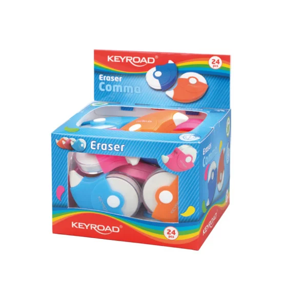 Eraser Comma, Displ. x 24 Pcs.