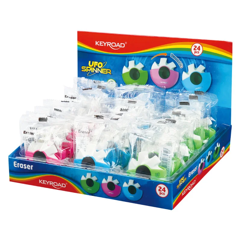 Eraser Ufo Spinner,  Displ. x 24 Pcs.