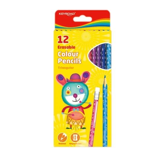 Erasable Colored Pencil, Box x 12 Pcs. 