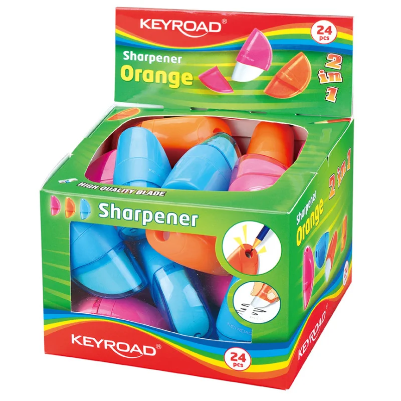 Sharpener - Borrador Orange,   Displ x 24 Pcs.