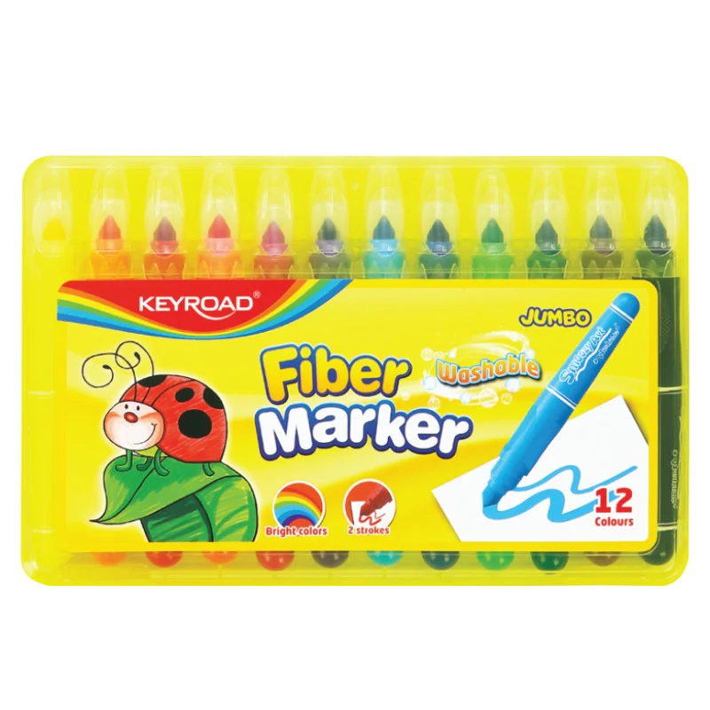 Fibre-Tip Marker, Jumbo extra thick, Wallet x 12 Colors