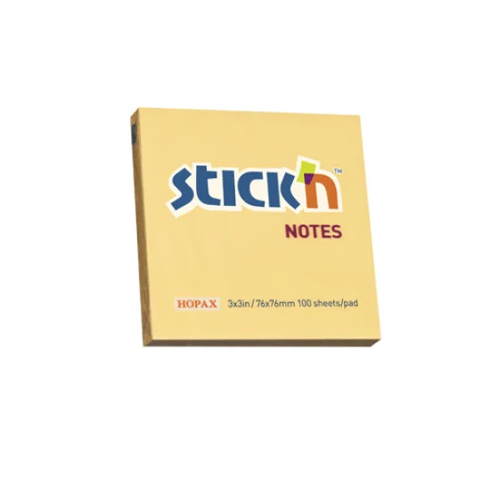 Adhesive Notes, Pastel Orange, 3" x 3" (76 mm x 76 mm), Pad x 100 sheets