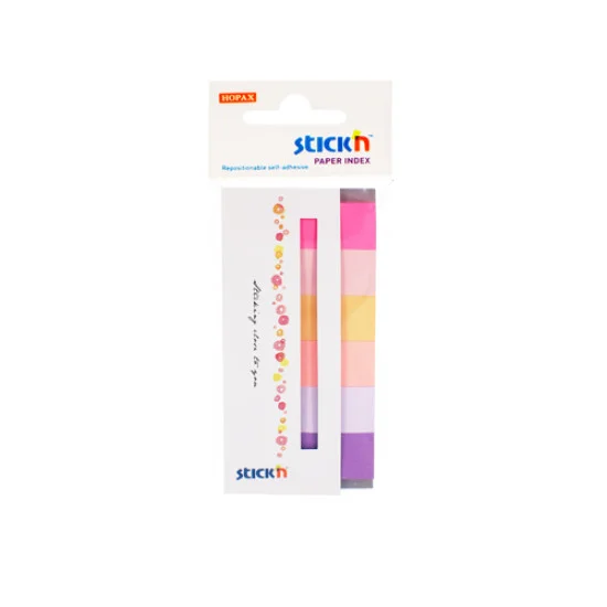 Paper Index, (45 mm x 15 mm), 30 Strips x Color, Pack x 6 Colors, Spring. 