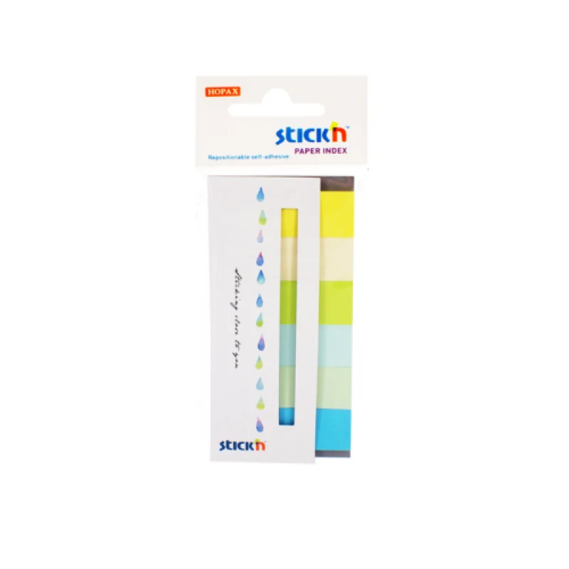 Paper Index, (45 mm x 15 mm), 30 Strips x Color, Pack x 6 Colors, Summer. 