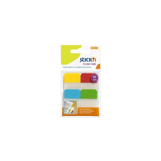 Filing Tabs, (38 mm x 25 mm), 20 Tabs x Color, 4 Colors x Pack