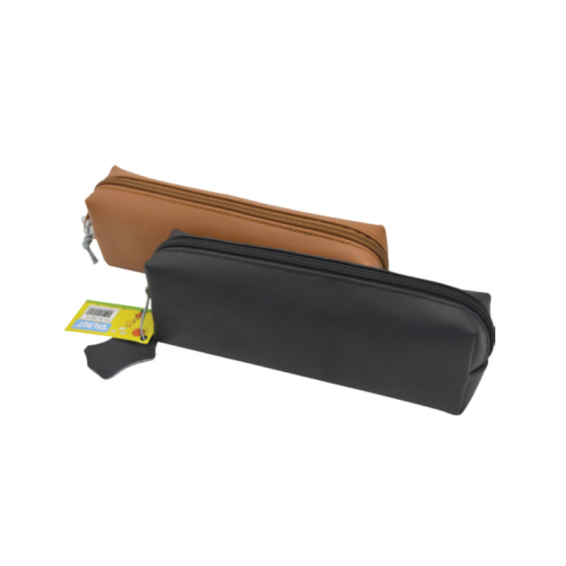 Pencil Pouch,  Mod. Cow II - Leather, 1 Zipper. 2 Colors Assorted. Unit