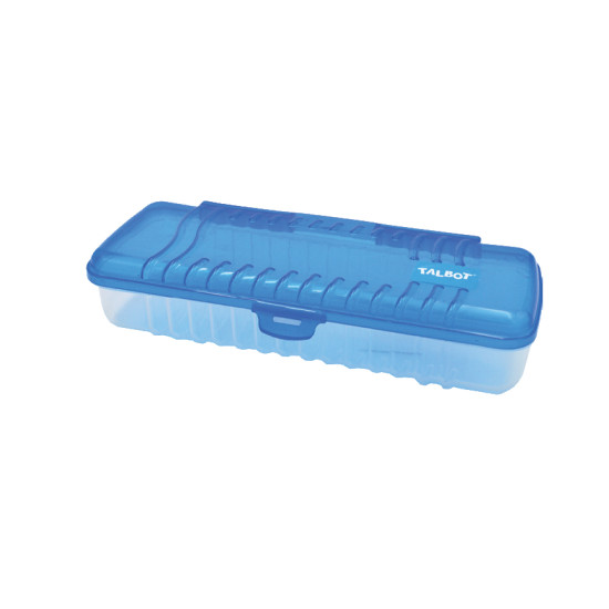 Plastic (PP) Pencil Case, (1 3/4" H x 8 1/2" W x 3 1/4" L), Unit.