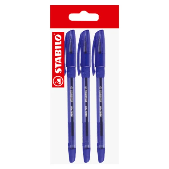 Ballpoint Pen, Bille Hi-Flux 508NF, Needle Tip 0.38 mm, Blue, Pack x 3 Units.