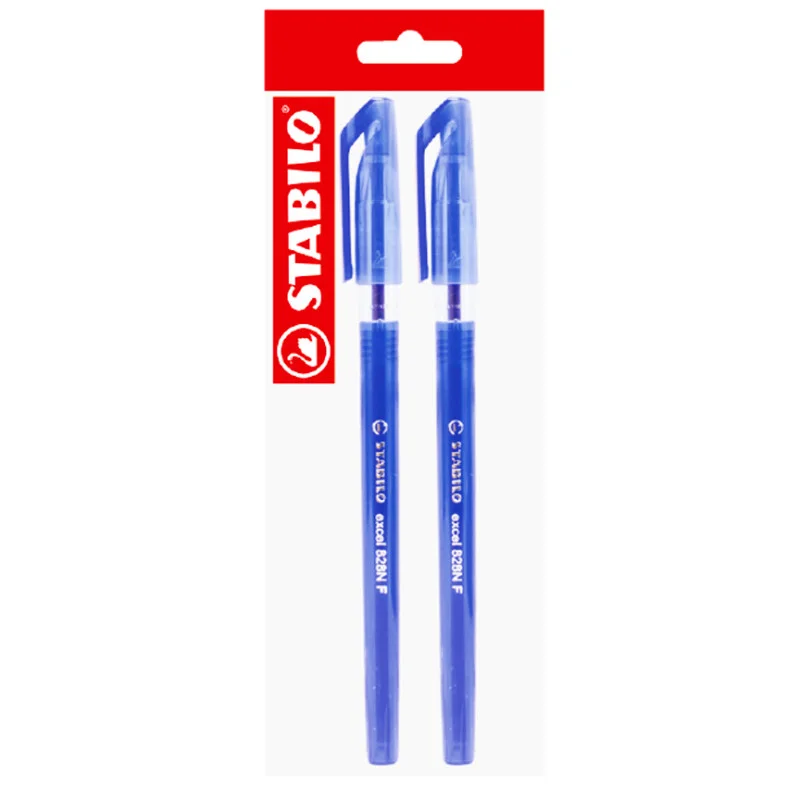 Ballpoint Pen, Excel 828NF, Needle Tip 0.38 mm, opaque body, Blue, Pack x 2 Units.