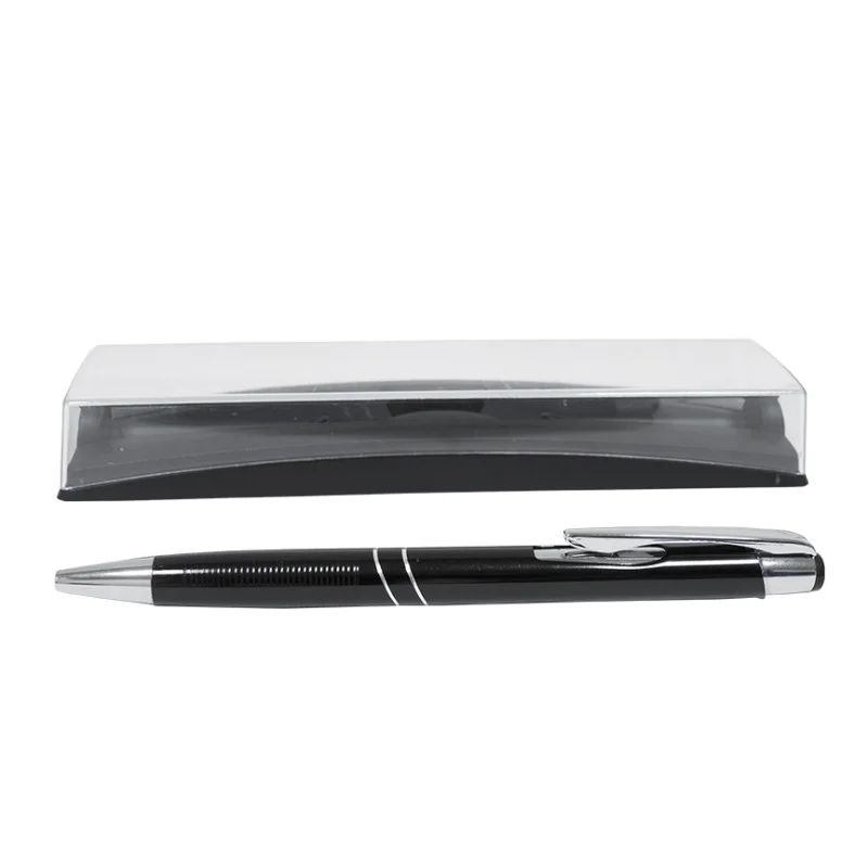 Executive Ballpoint Pen, SKS868, Medium Tip, Blue Ink, Black Shaft + Plastic Box. Box x 1 Unit.