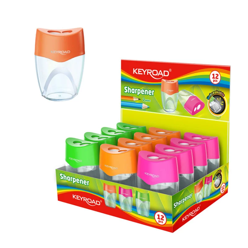 Sharpener w/container Unbreakable,   Displ. x 12 Pcs. 