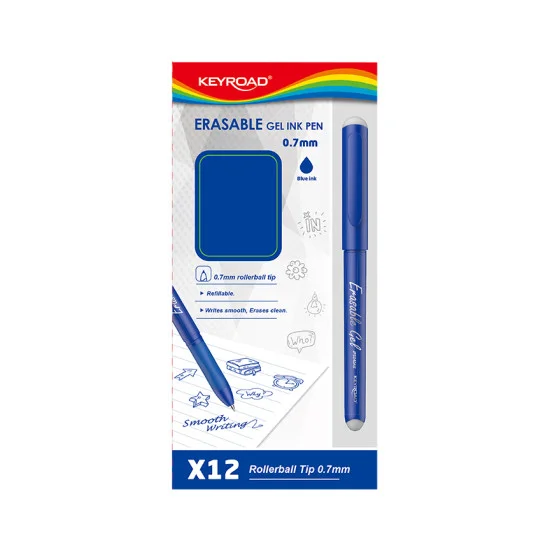 Gel roller Erasable, blue, 0.7 mm, Box x 12 Pcs.