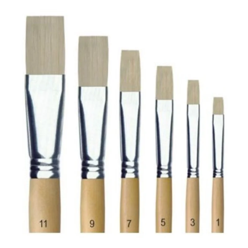 Paintbrush, Bristle Hair Flat Shape, Nro. 12, Box x 12 Units.