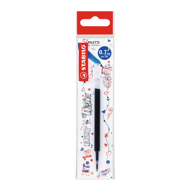 Refill para Rollerball Retractil, Palette, Punta Fina 0.4 mm, Azul, Pack x 1 Und. 