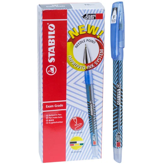 Ballpoint Pen, Exam Grade 587XF, Needle Tip 0.34 mm, Blue, Box x 10 pcs.