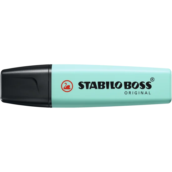 Highlighter, Boss, Chisel Tip 2.0-5.0 mm, Pastel Colors, Touch of Turquoise, Unit